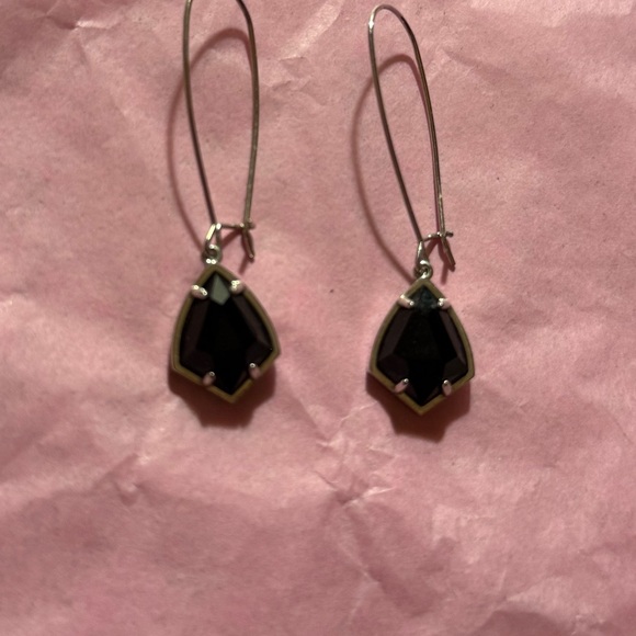 Kendra Scott silver with black stones earrings and necklace set - Picture 2 of 6